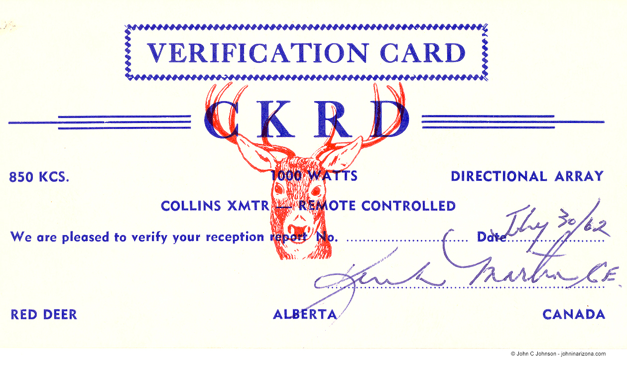 CKRD Radio 850 Red Deer, Alberta, Canada