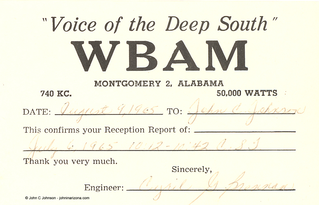 WBAM Radio 740 Montgomery, Alabama