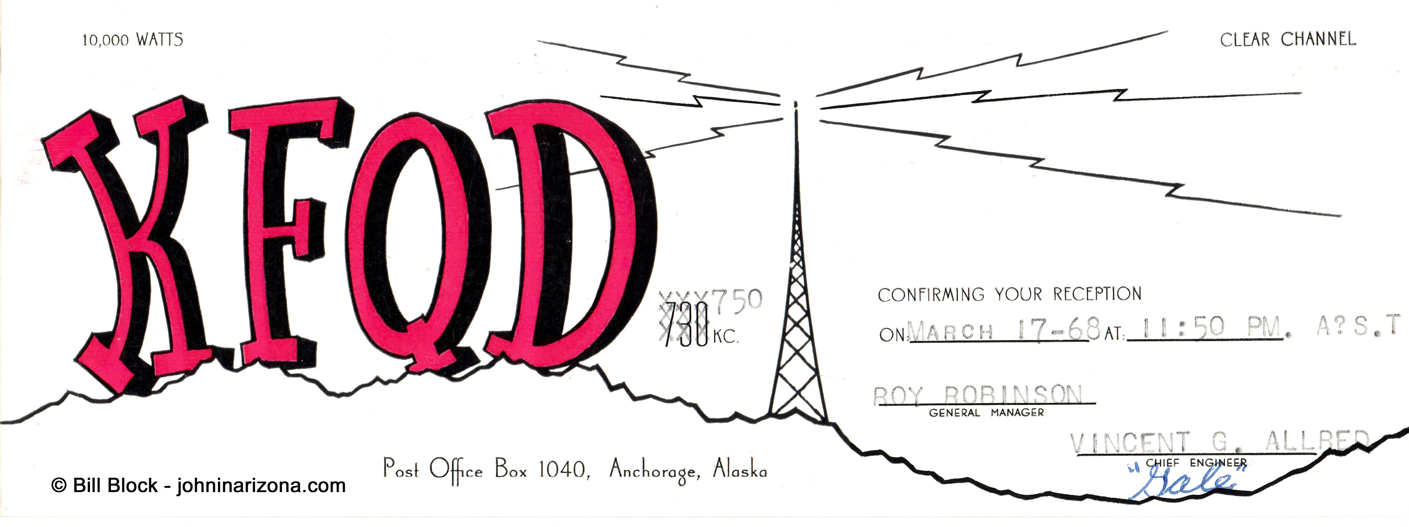KFQD Radio 750 Anchorage, Alaska