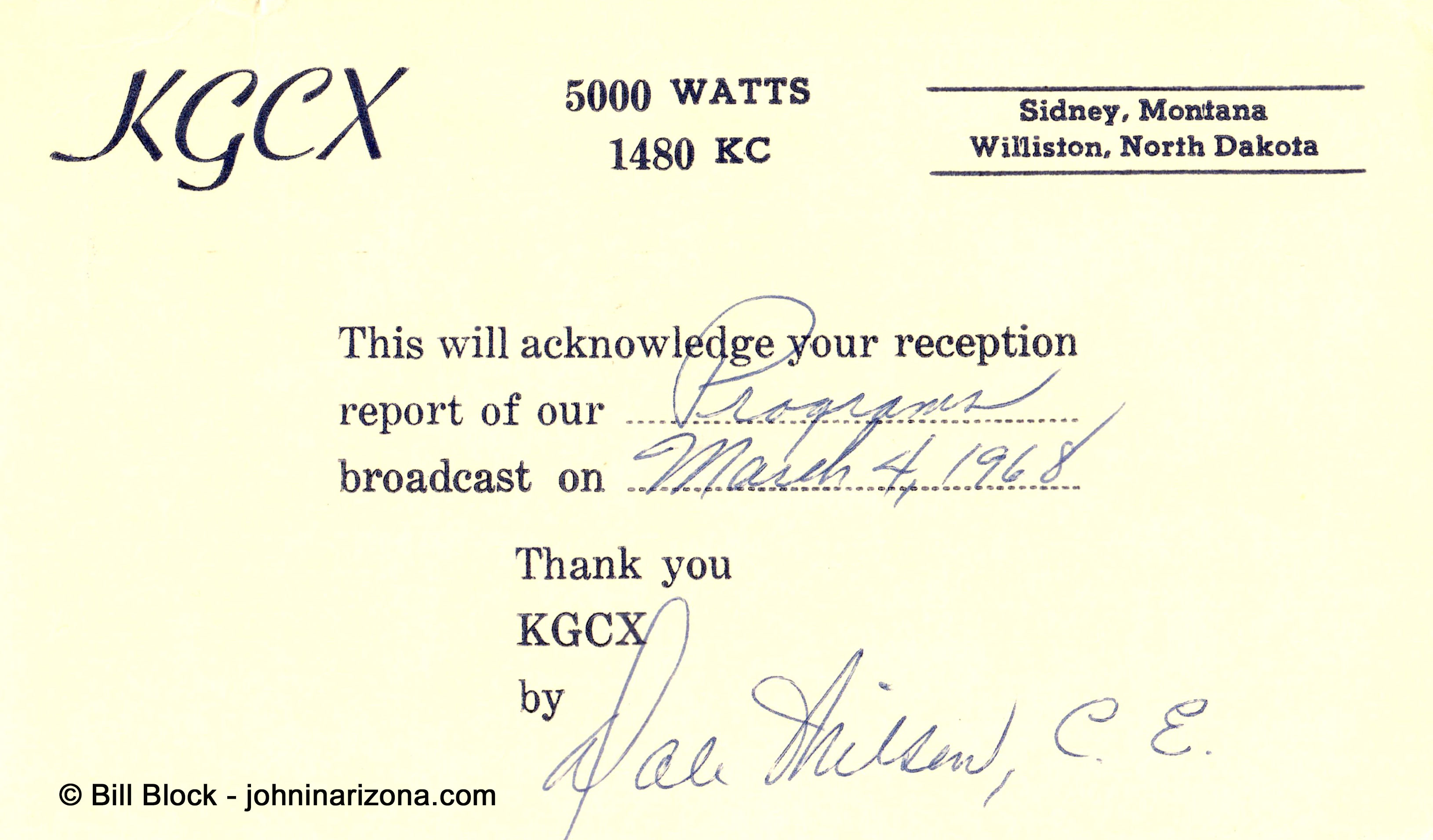 KGCX Radio 1480 Sidney, Montana