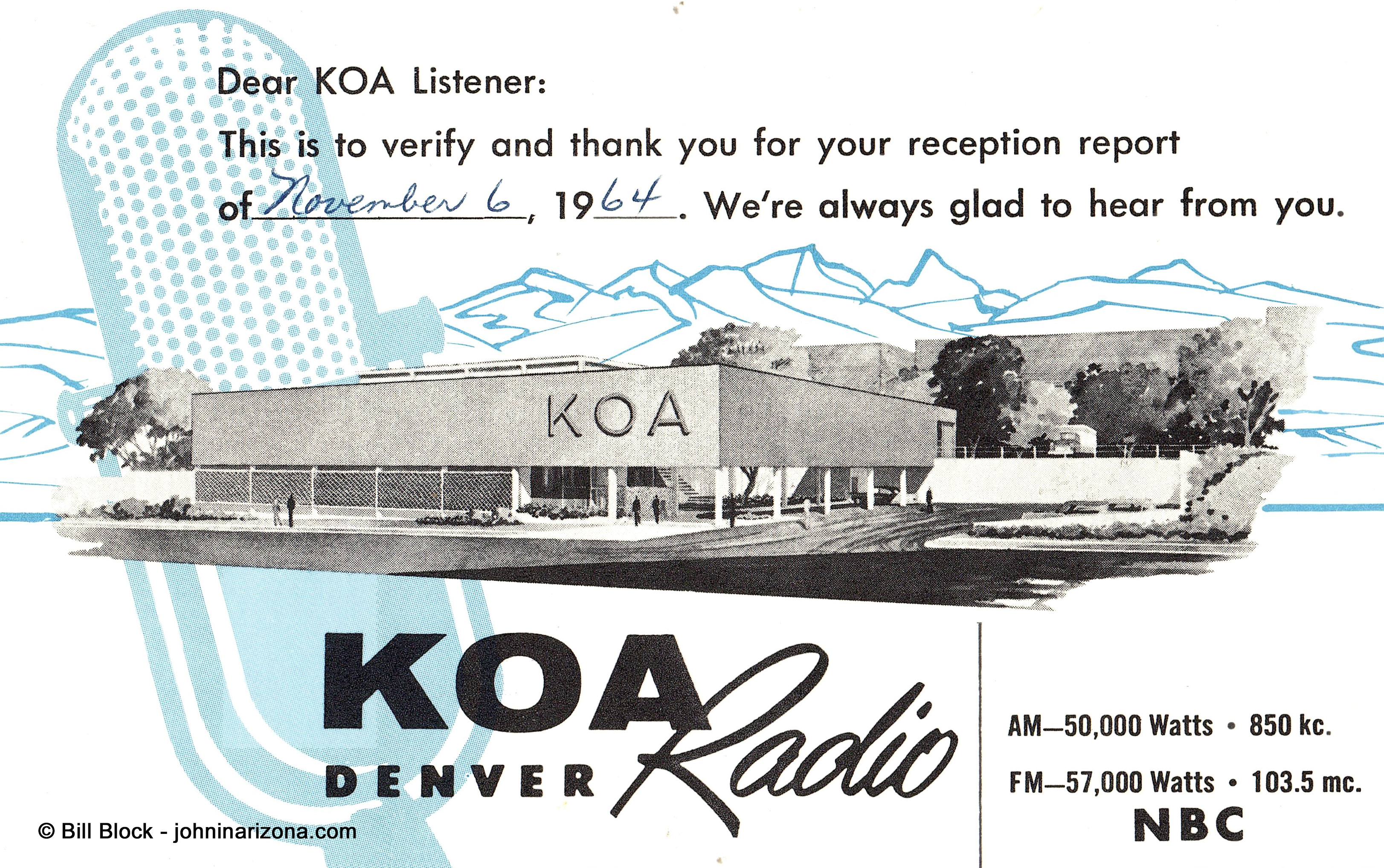 KOA Radio 850 Denver, Colorado
