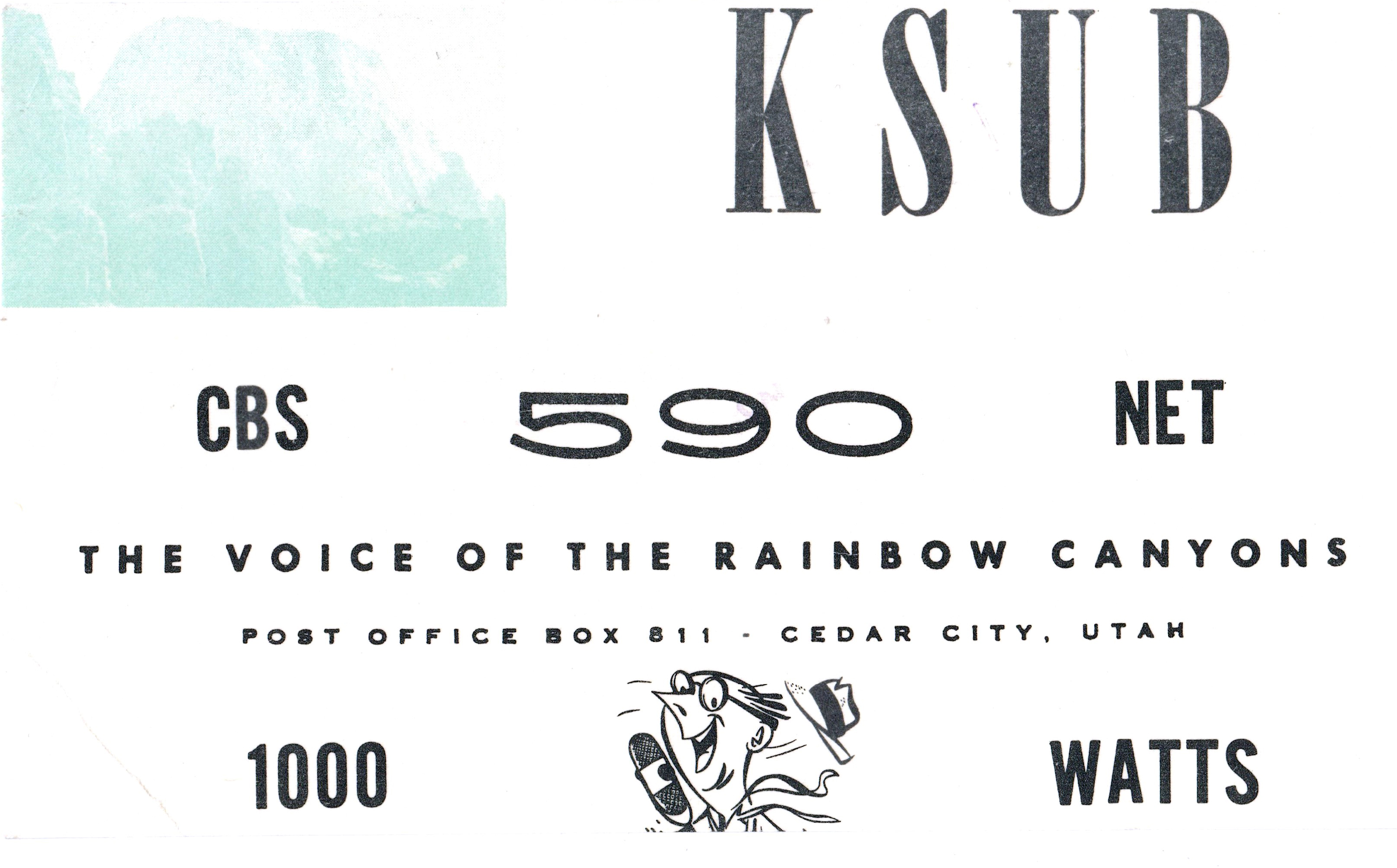KSUB Radio 590 Cedar City, Utah - 1969