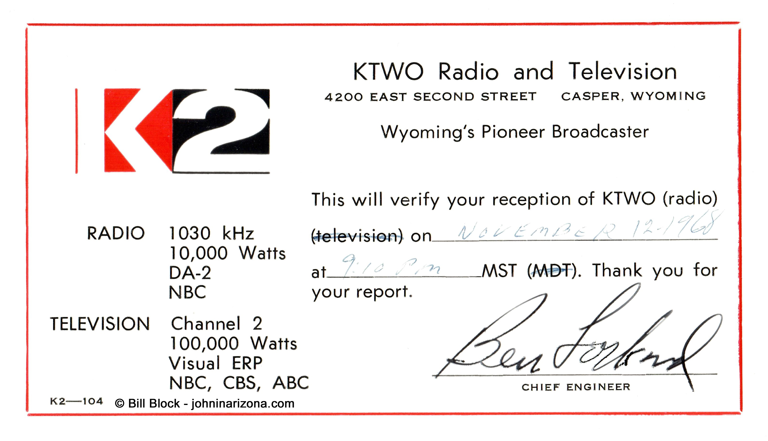 KTWO Radio 1030 Casper, Wyoming