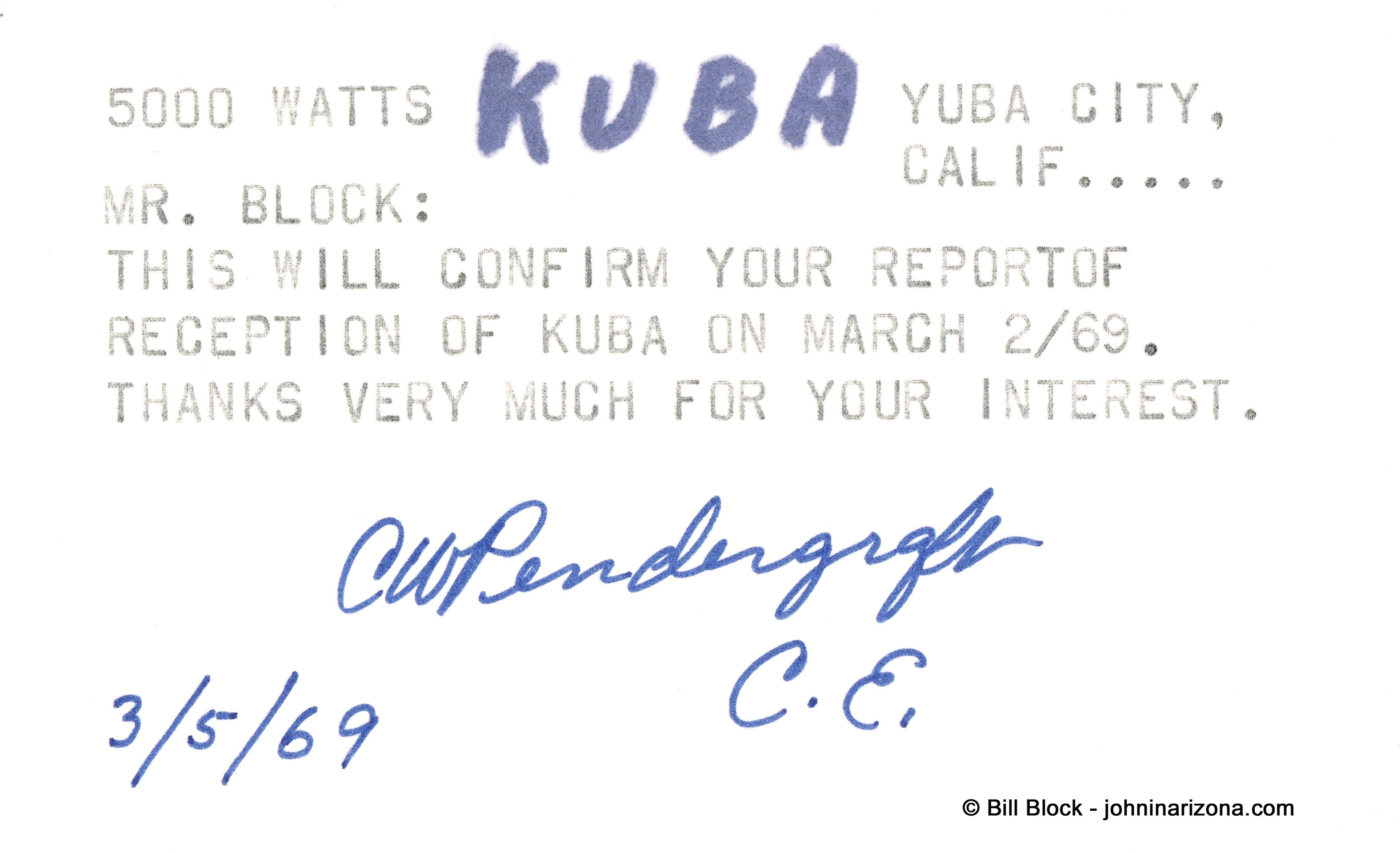 KUBA Radio 1600 Yuba City, California