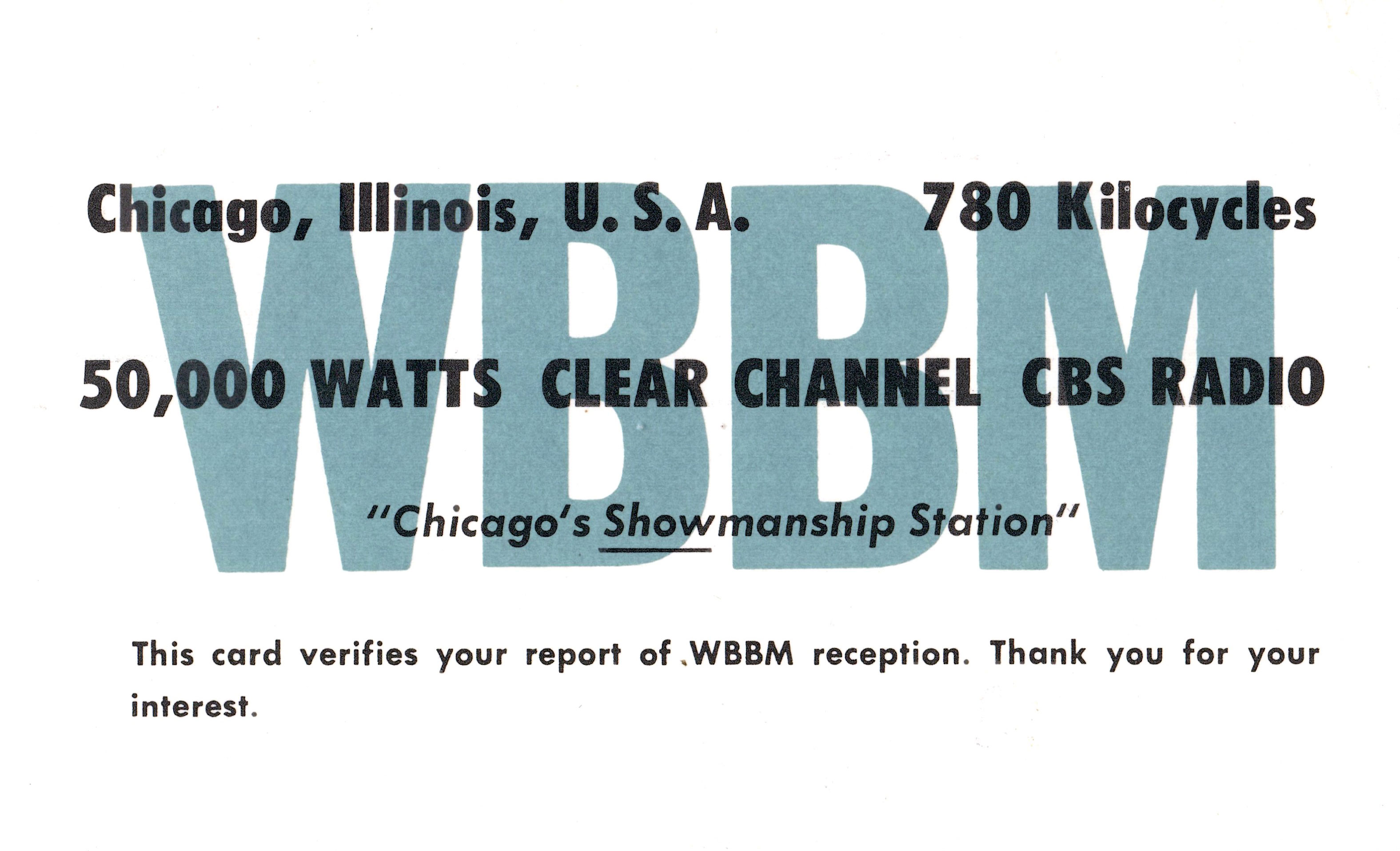 WBBM Radio 780 Chicago, Illinois