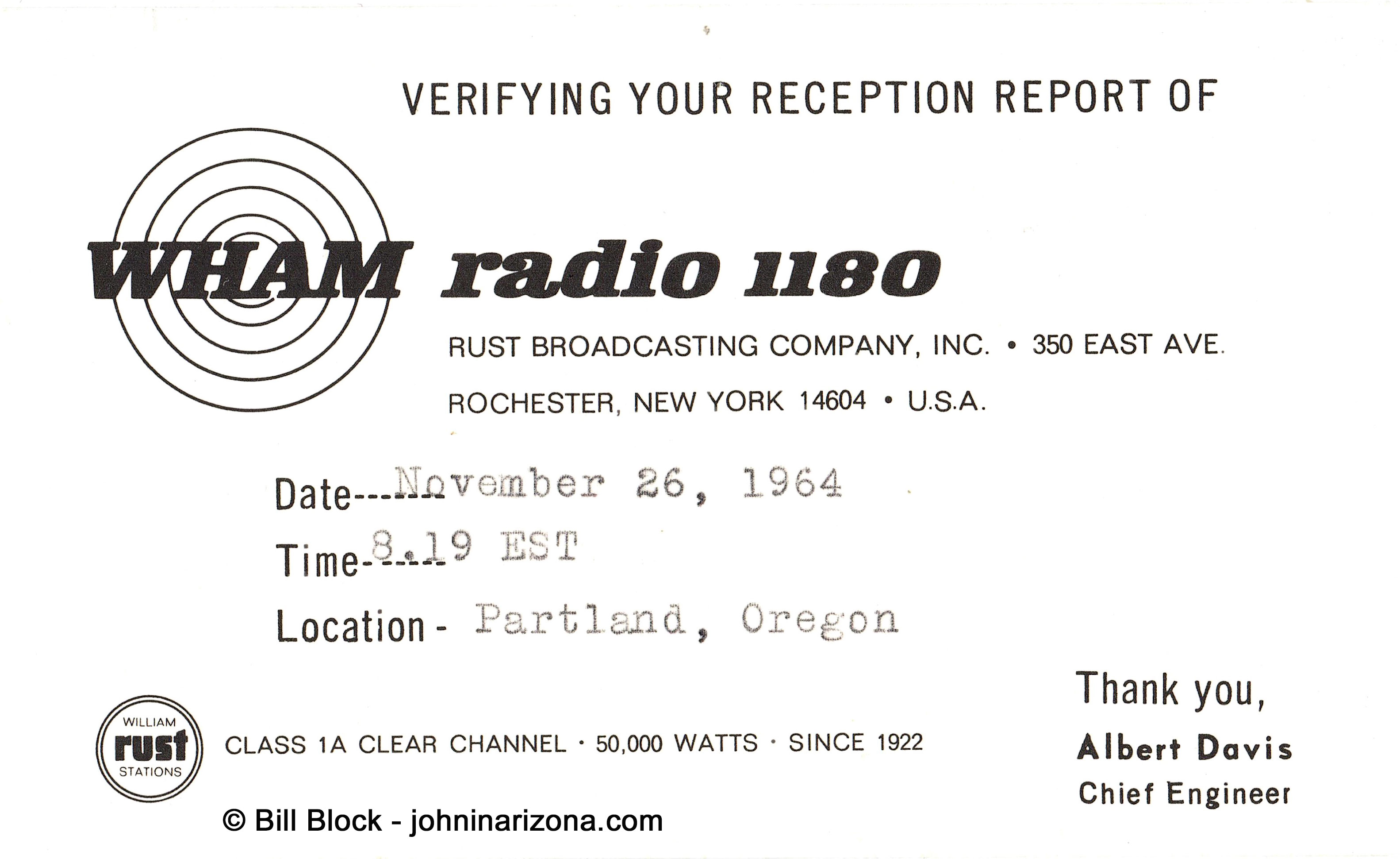 WHAM Radio 1180 Rochester, New York