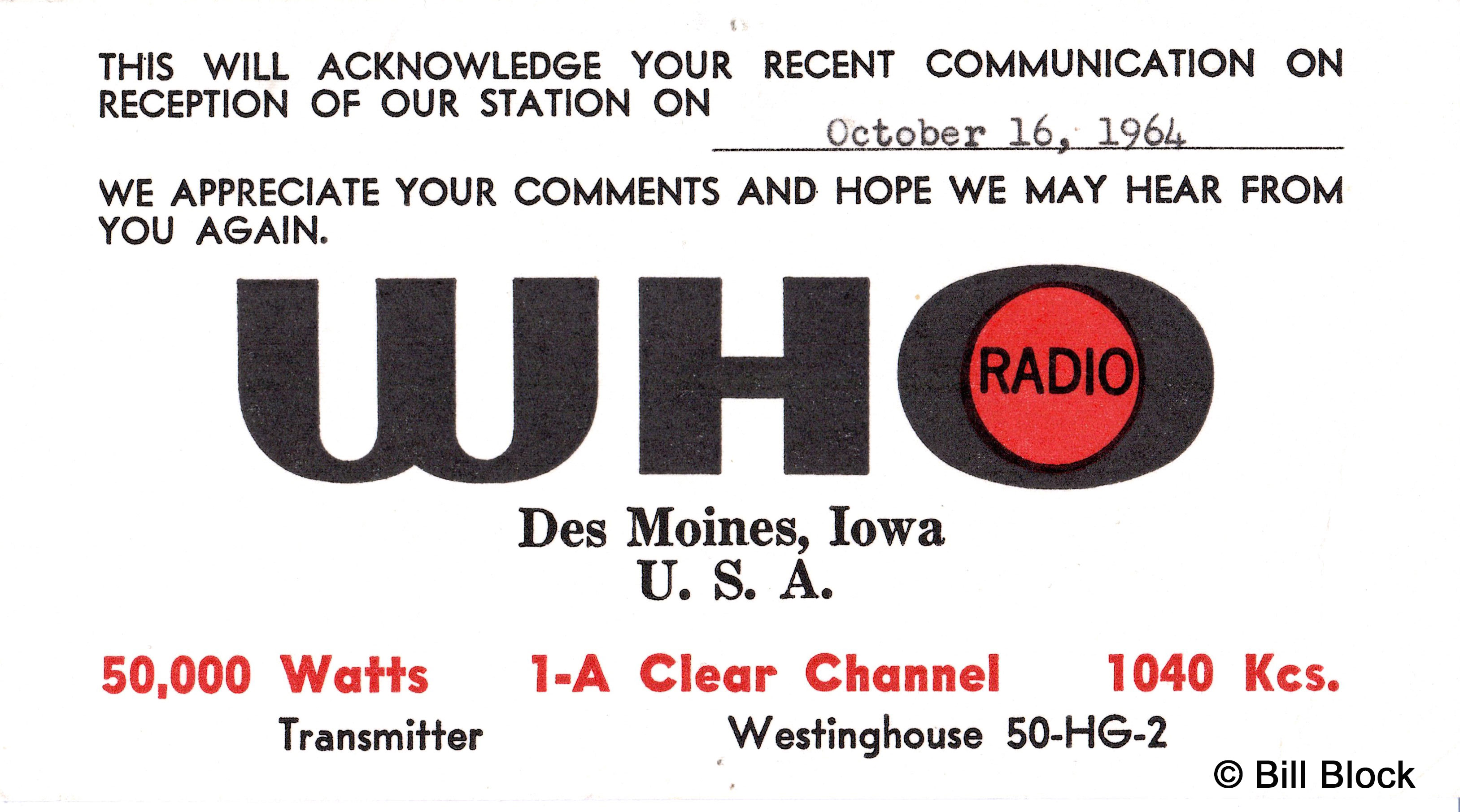 WHO Radio 1040 Des Moines, Iowa