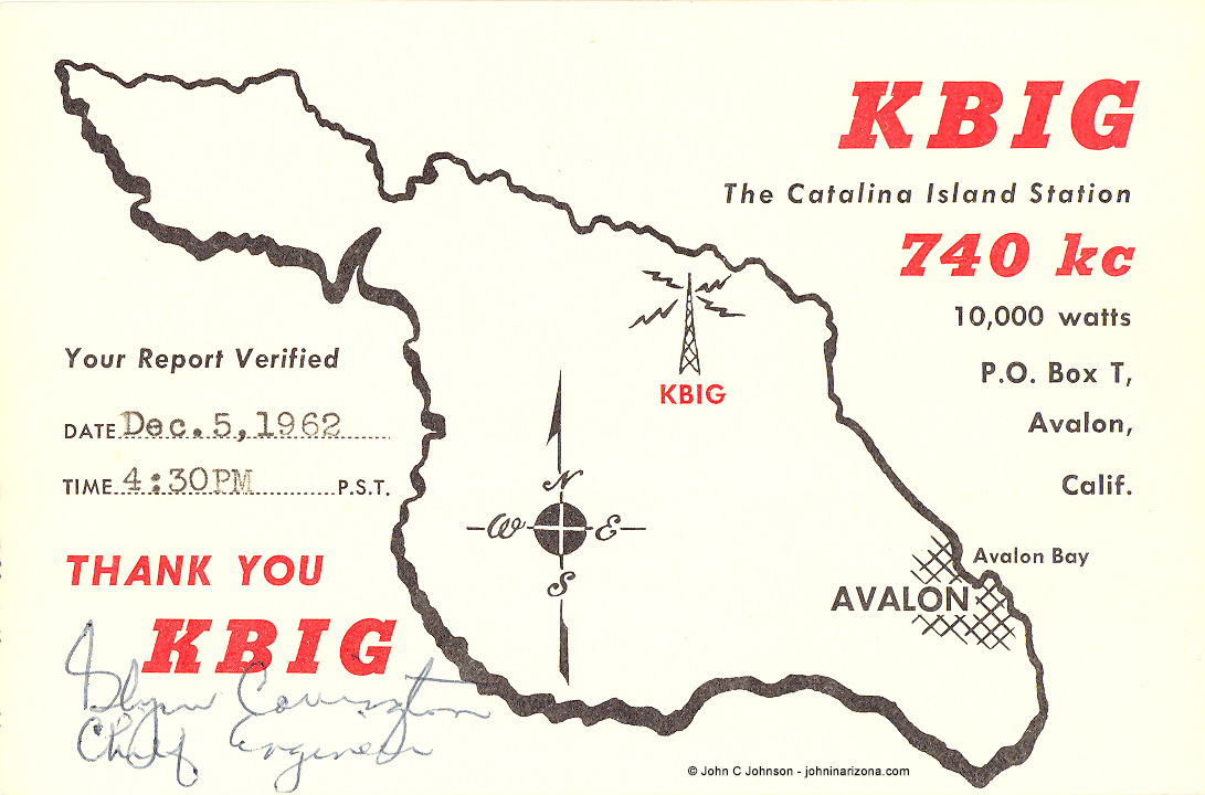 KBIG Radio 740 Avalon, California