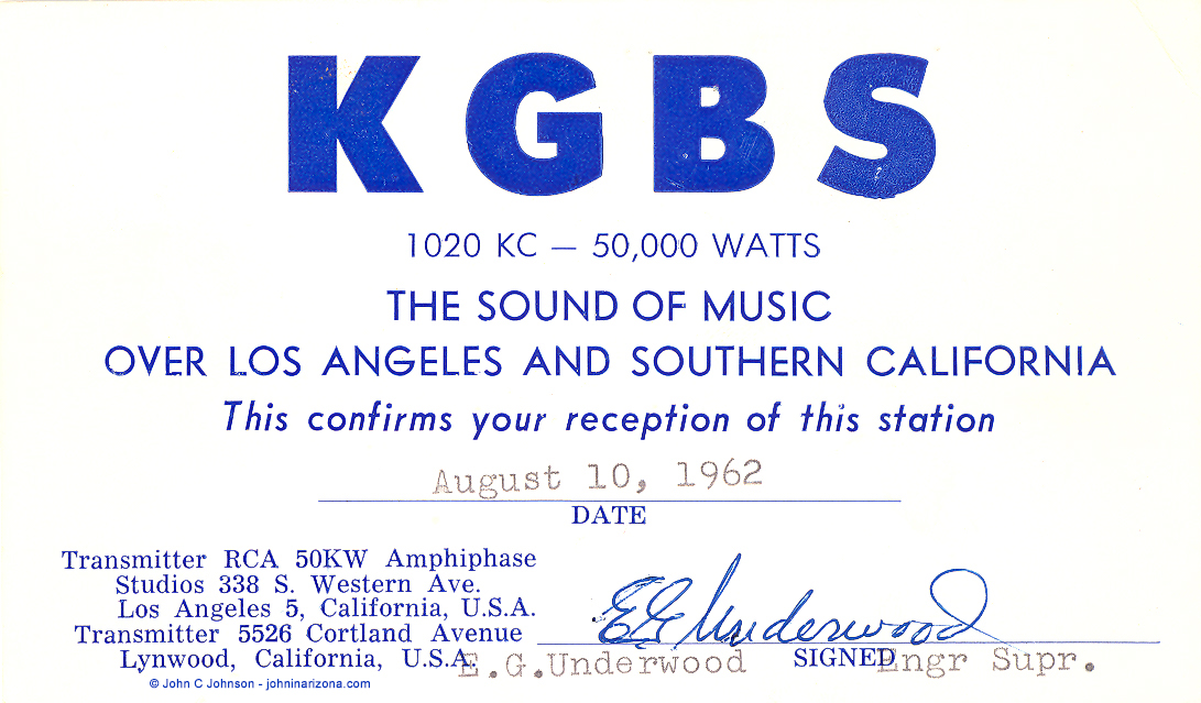 KGBS Radio 1020 Los Angeles, California