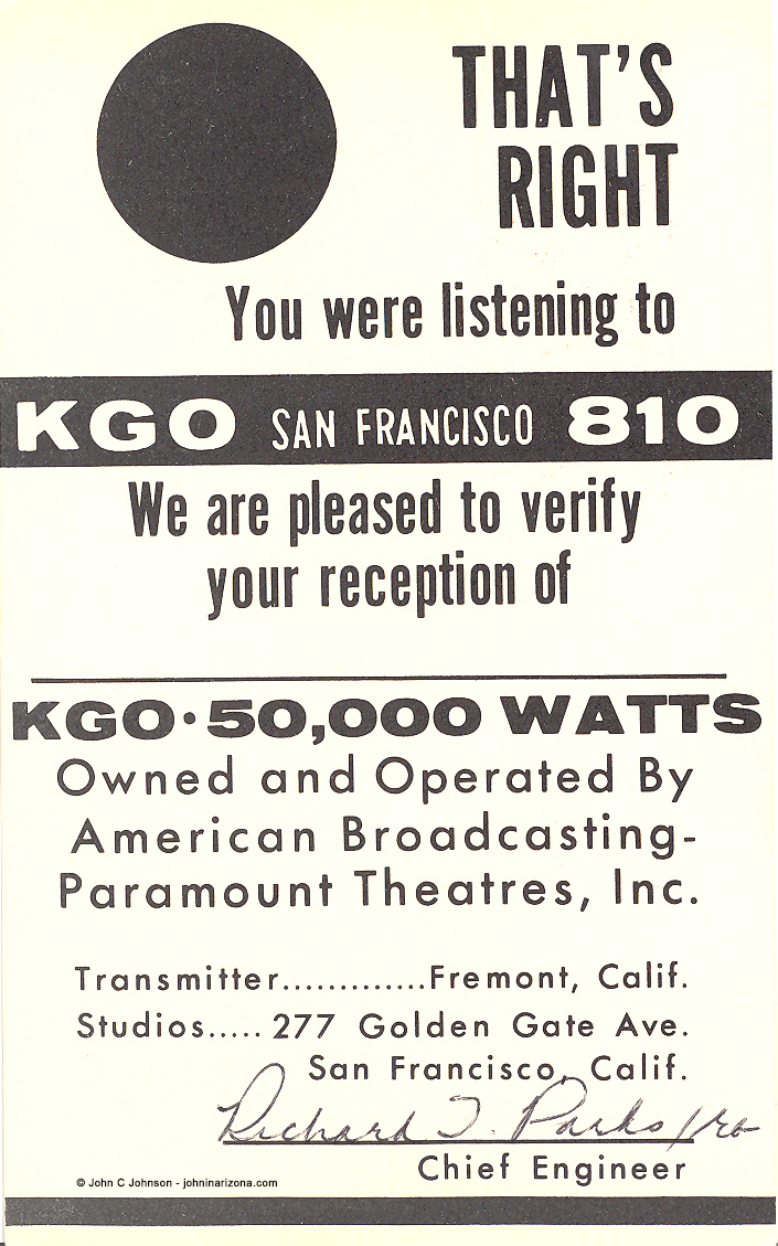 KGO Radio 810 San Francisco, California