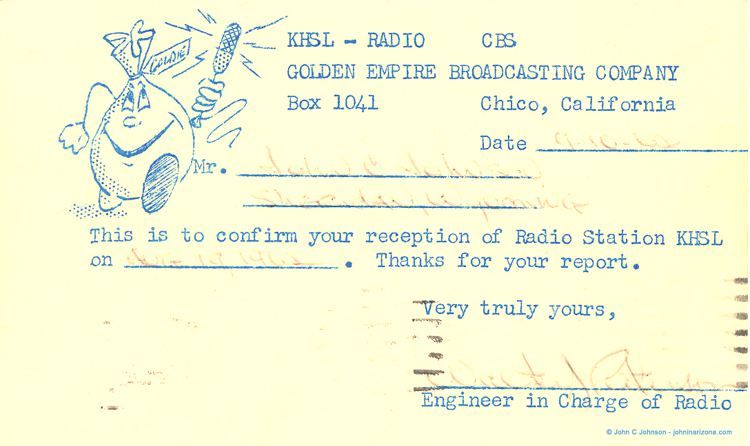 KHSL Radio 1290 Chico, California