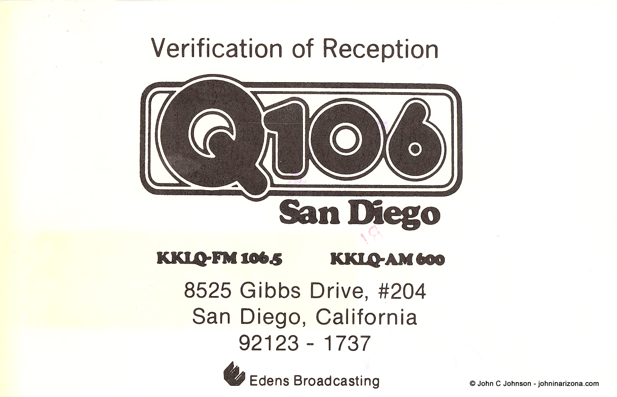 KKLQ Radio 600 San Diego, California