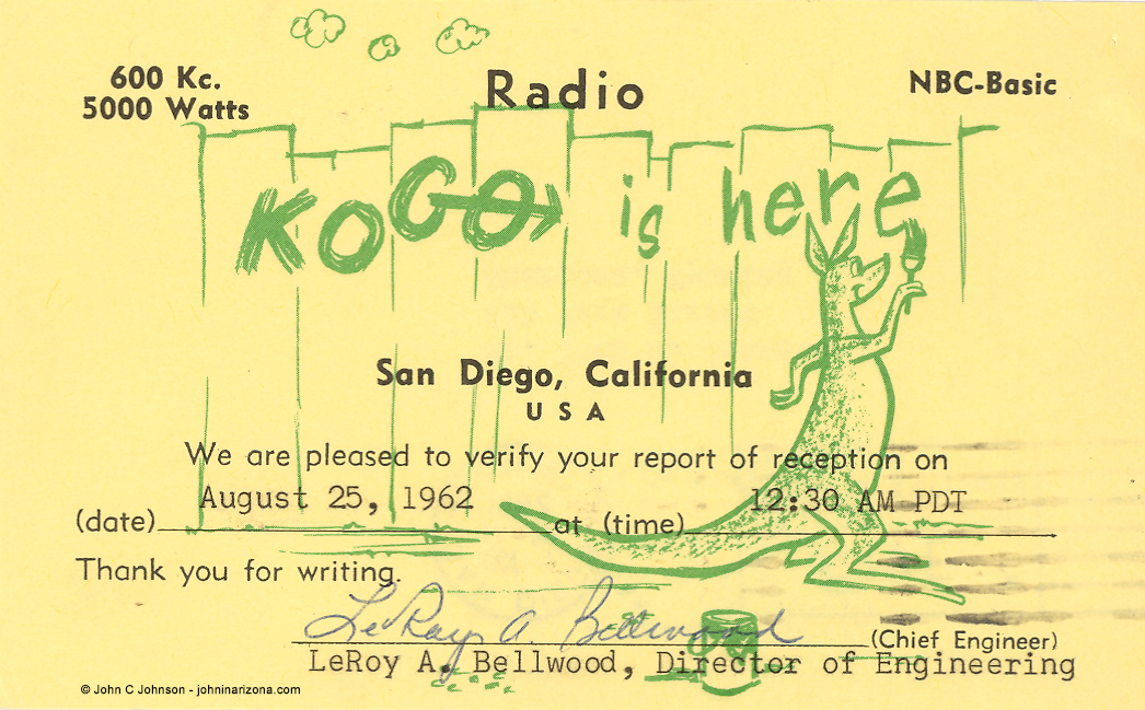 KOGO Radio 600 San Diego, California
