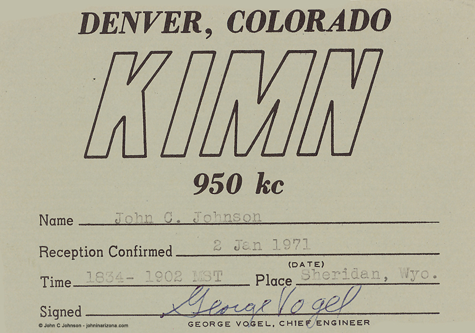KIMN Radio 950 Denver, Colorado