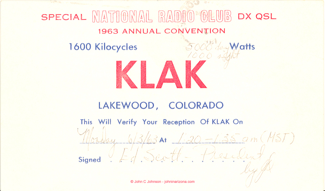 KLAK Radio 1600 Lakewood, Colorado