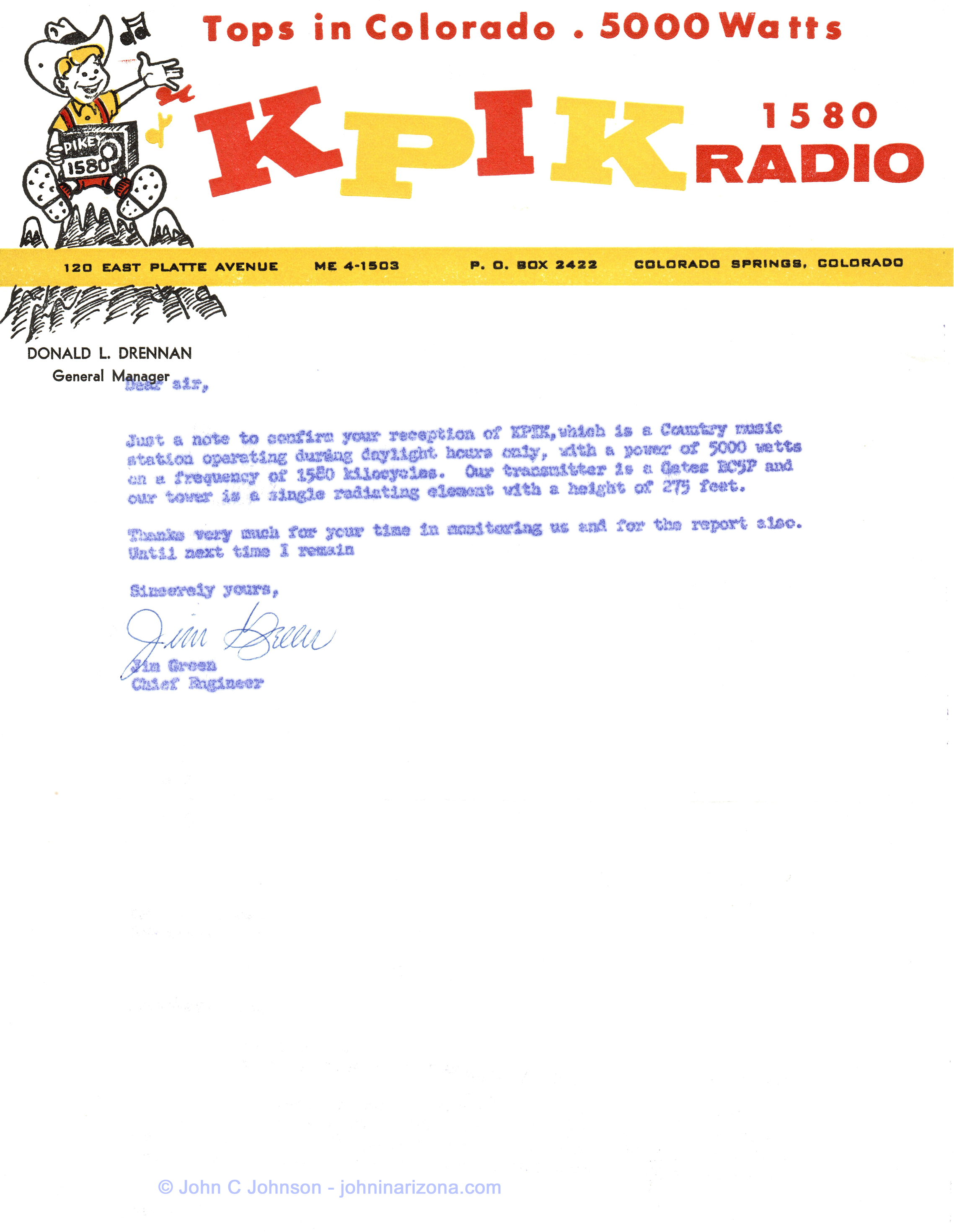 KPIK Radio 1580 Colorado Springs, Colorado