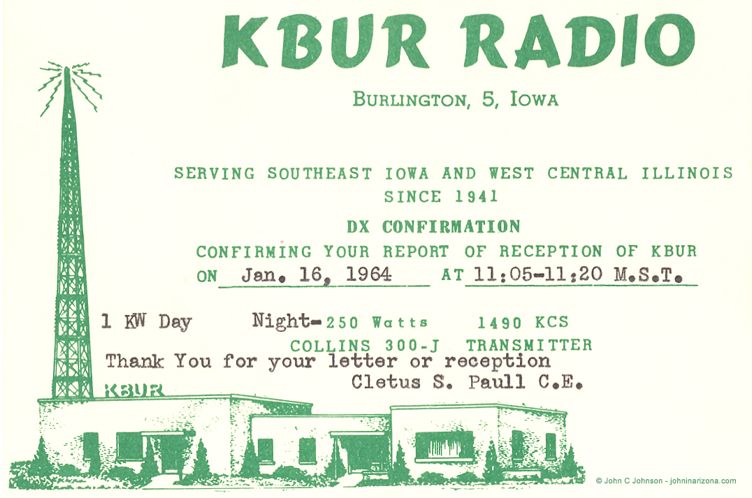 KBUR Radio 1490 Burlington, Iowa