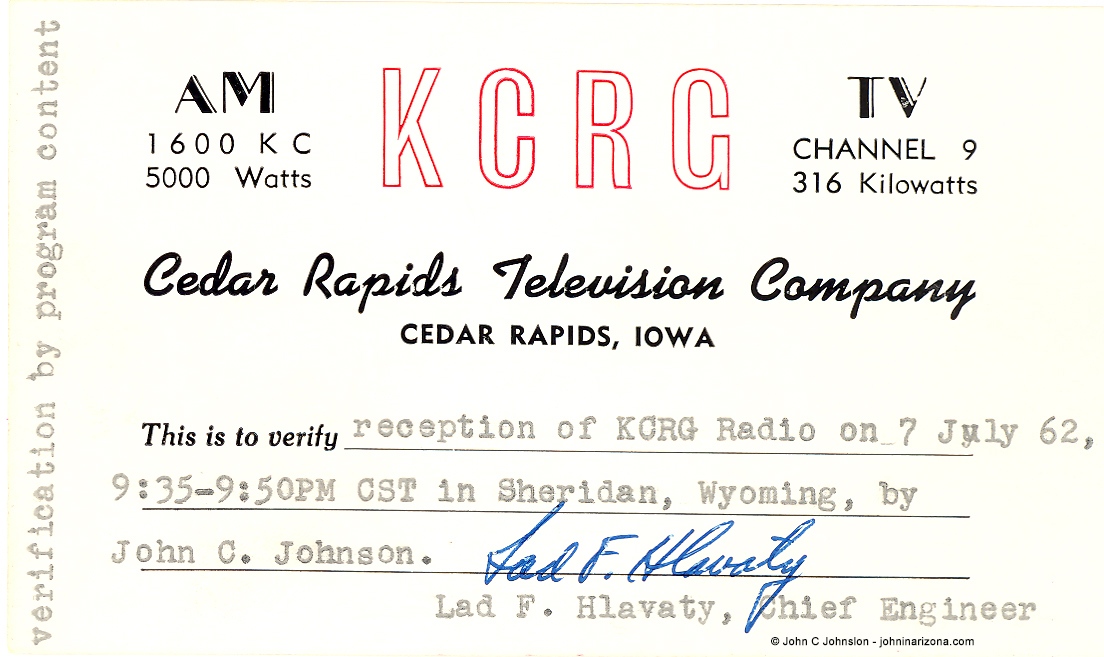 KCRG Radio 1600 Cedar Rapids, Iowa
