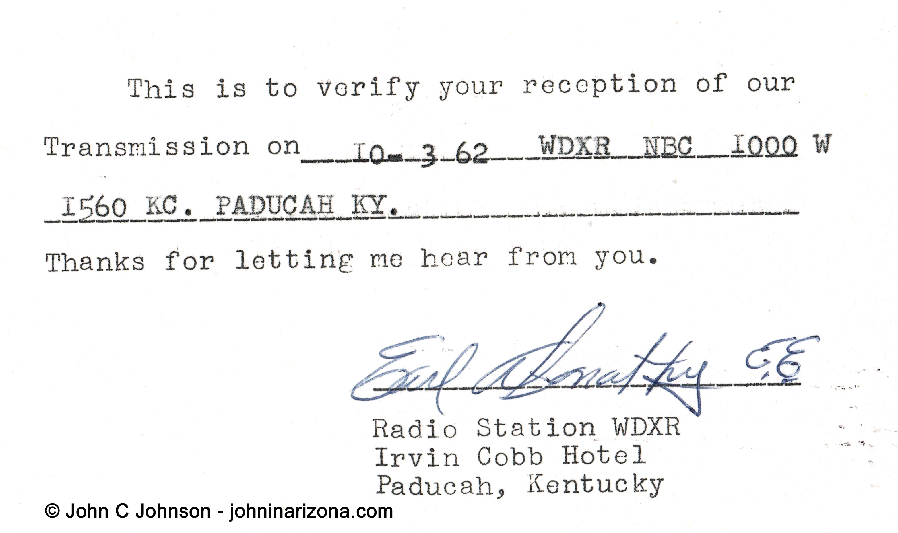 WDXR Radio 1560 Paducah, Kentucky