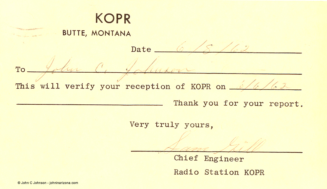 KOPR Radio 550 Butte, Montana