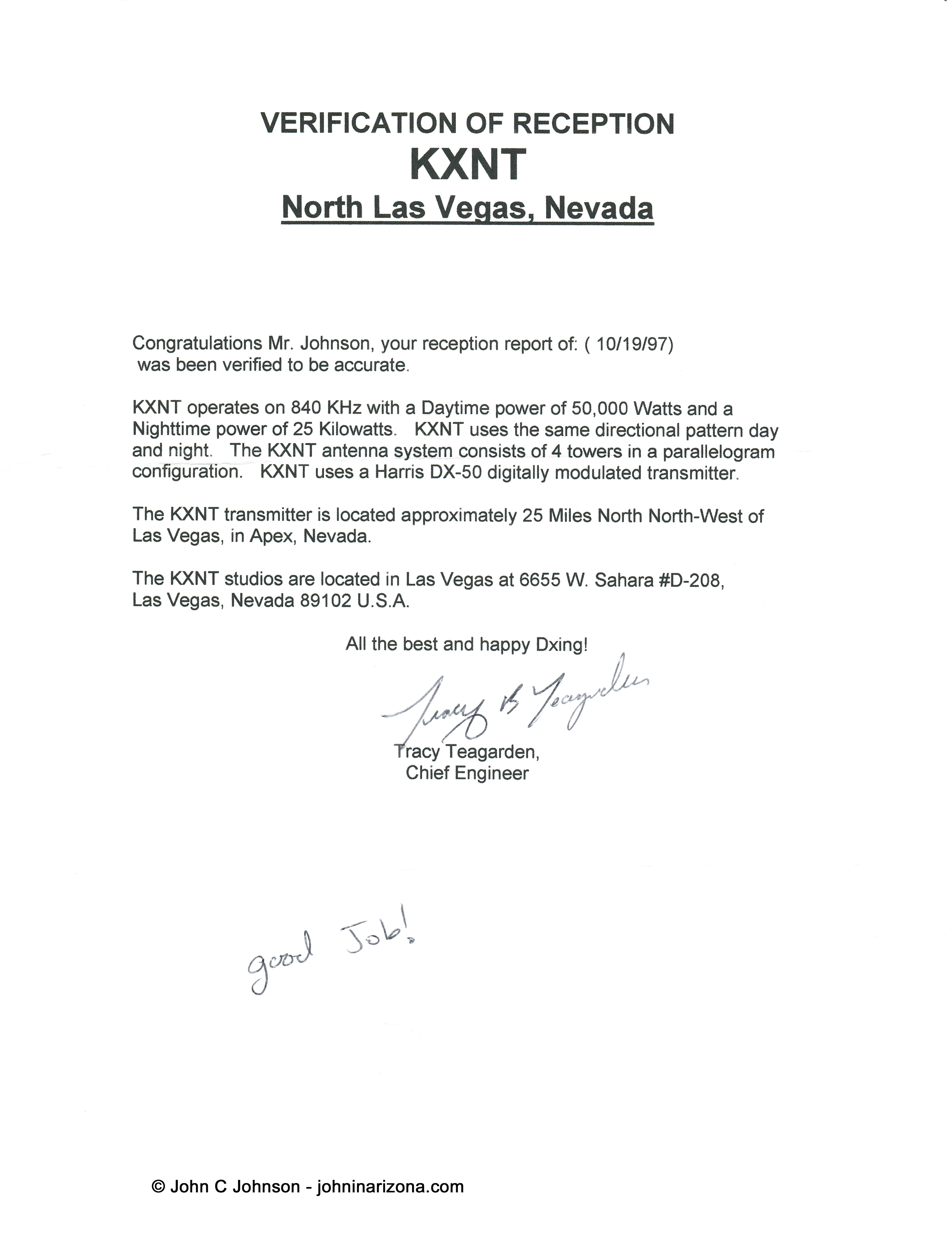 KXNT Radio 840 North Las Vegas, Nevada