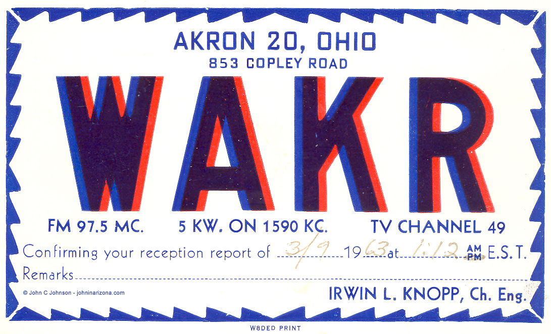 WAKR Radio 1590 Akron, Ohio