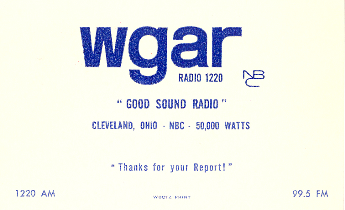 WGAR Radio 1220 Cleveland, Ohio