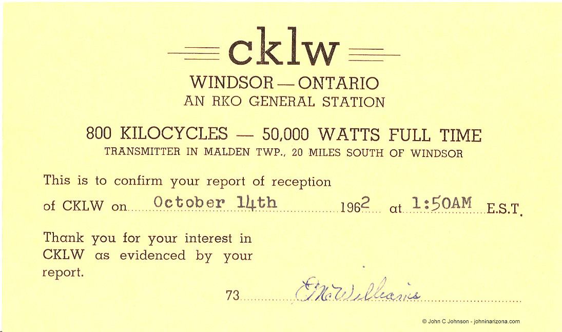 CKLW Radio 800 Windsor, Ontario, Canada