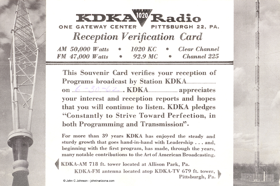 KDKA Radio 1020 Pittsburgh, Pennsylvania