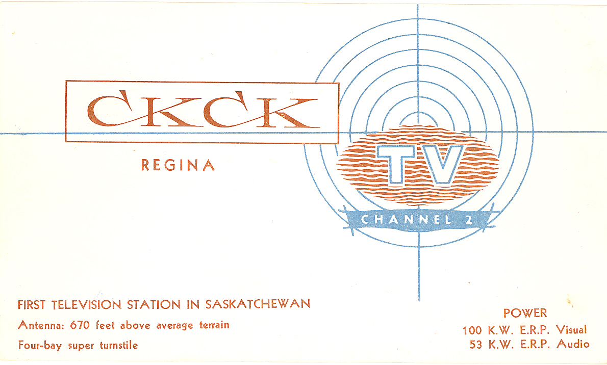 CKCK-TV Channel 2 Regina, Saskatchewan, Canada