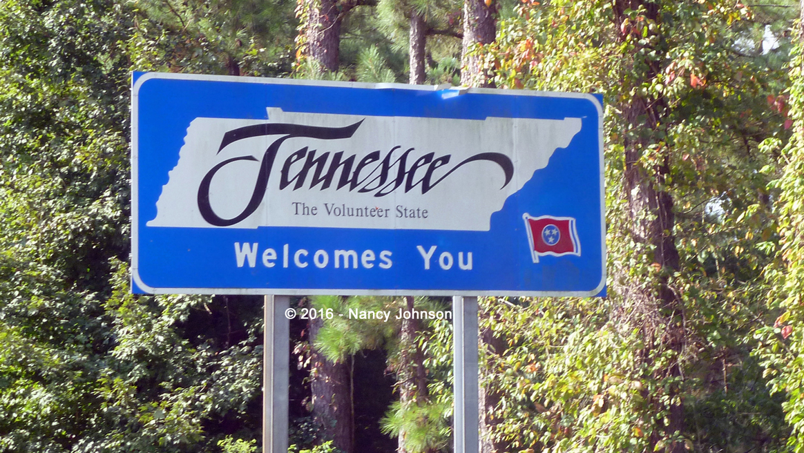 Welcome to Tennessee sign