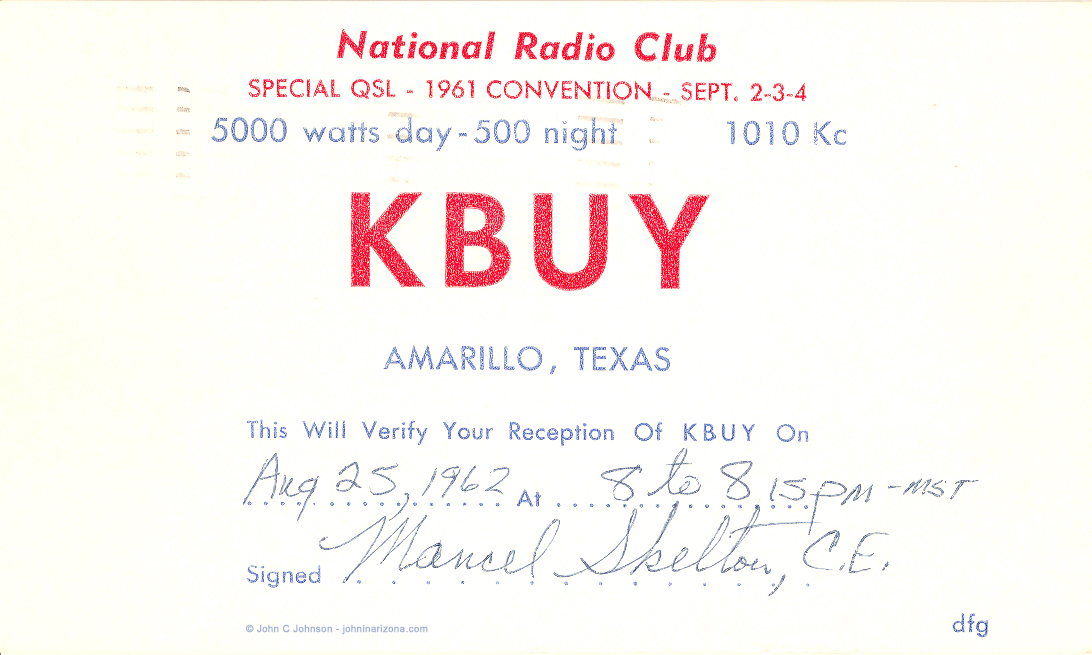 KBUY Radio 1010 Amarillo, Texas
