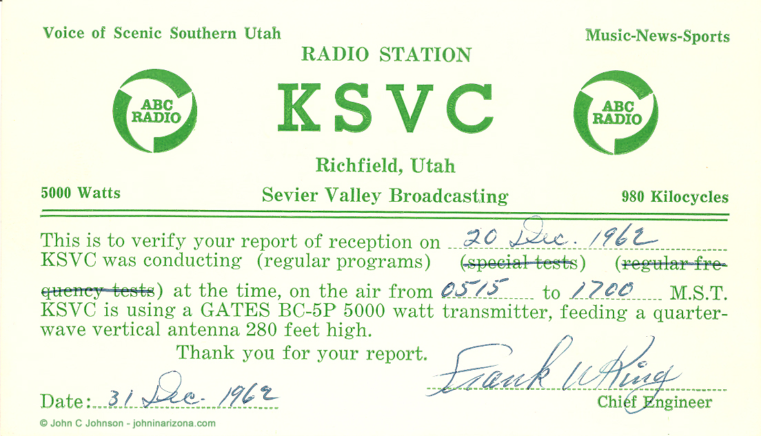 KSVC Radio 980 Richfield, Utah