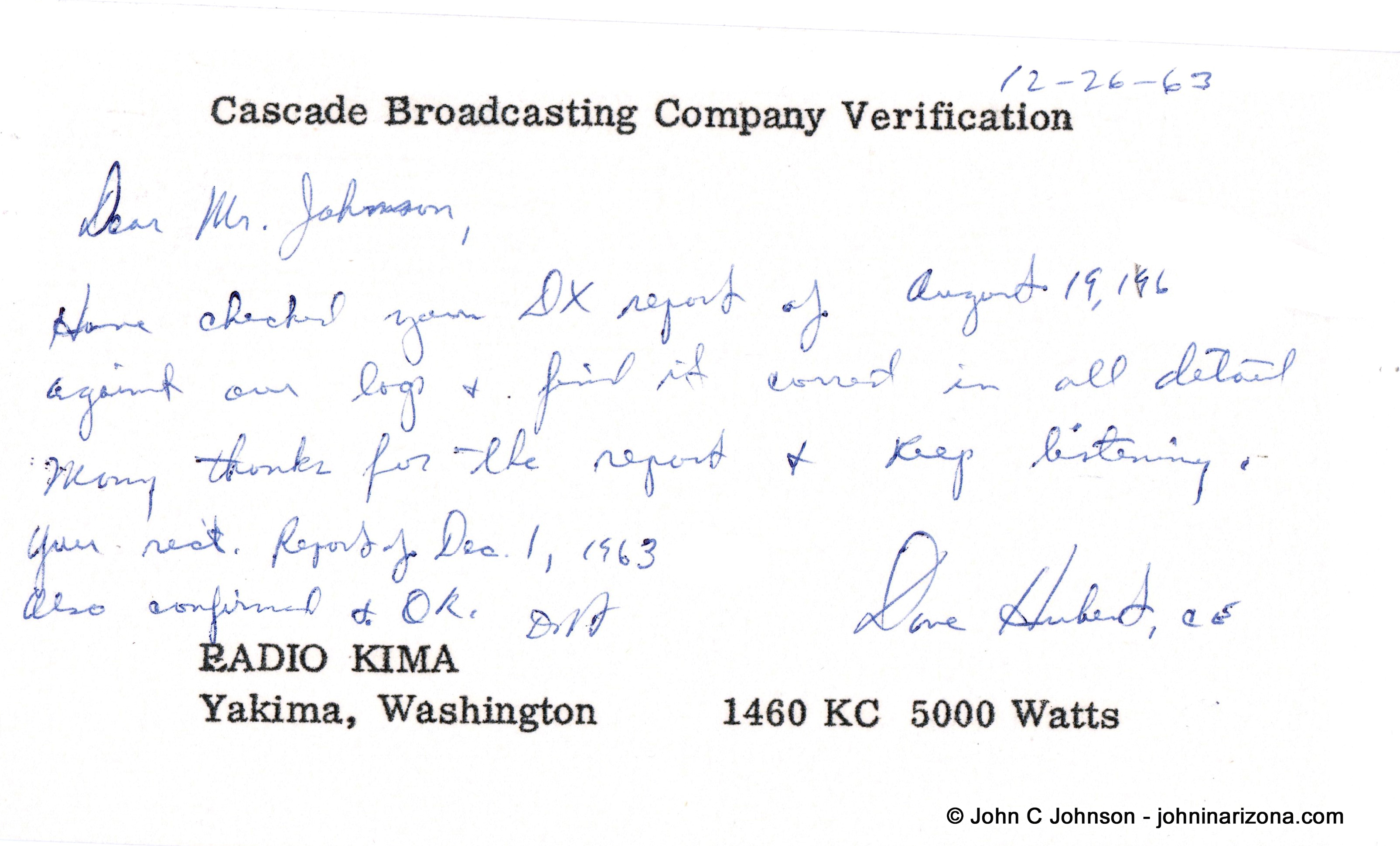 KIMA Radio 1460 Yakima, Washington