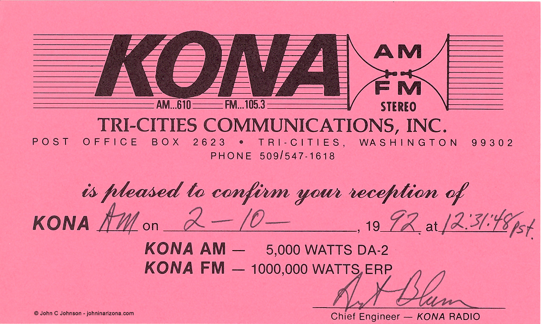 KONA Radio 610 Kennewick, Washington