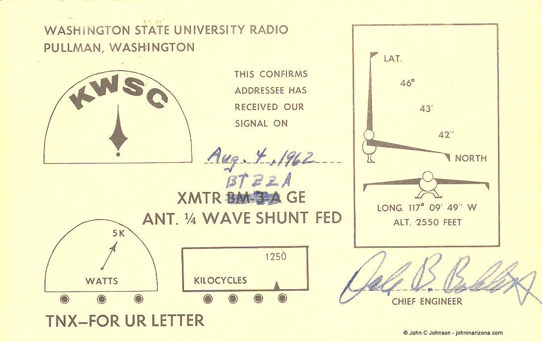 KWSC Radio 1250 Pullman, Washington