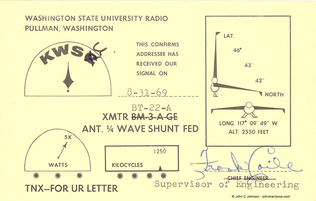 KWSU Radio 1250 Pullman, Washington