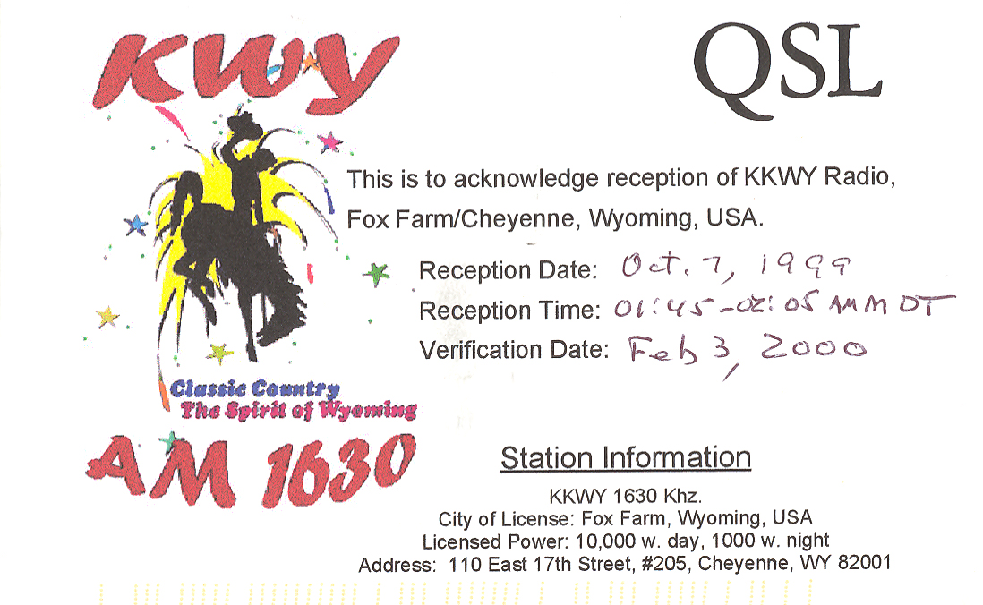 KKWY Radio 1630 Fox Farm, Wyoming